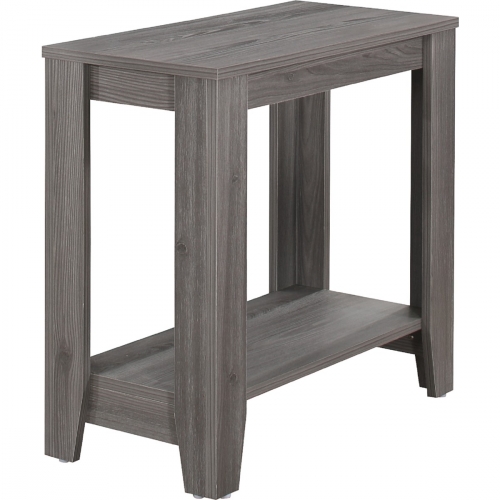 Accent Table in Grey w/ Textured Wood Like Finish